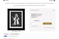 Olivia Newton-John Auction Catalogue